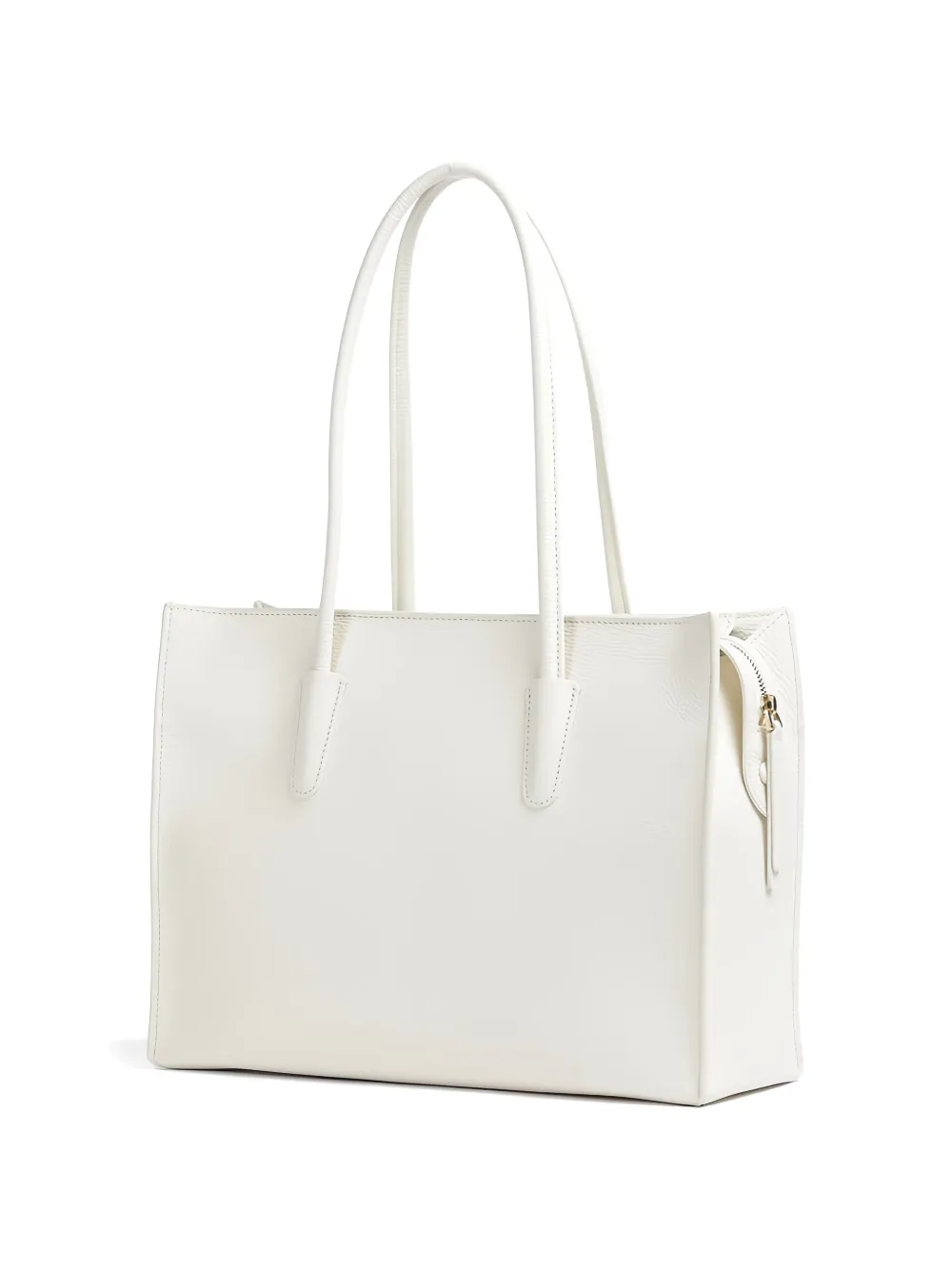 Coccinelle Rectangular Shape Shoulder Bag In White