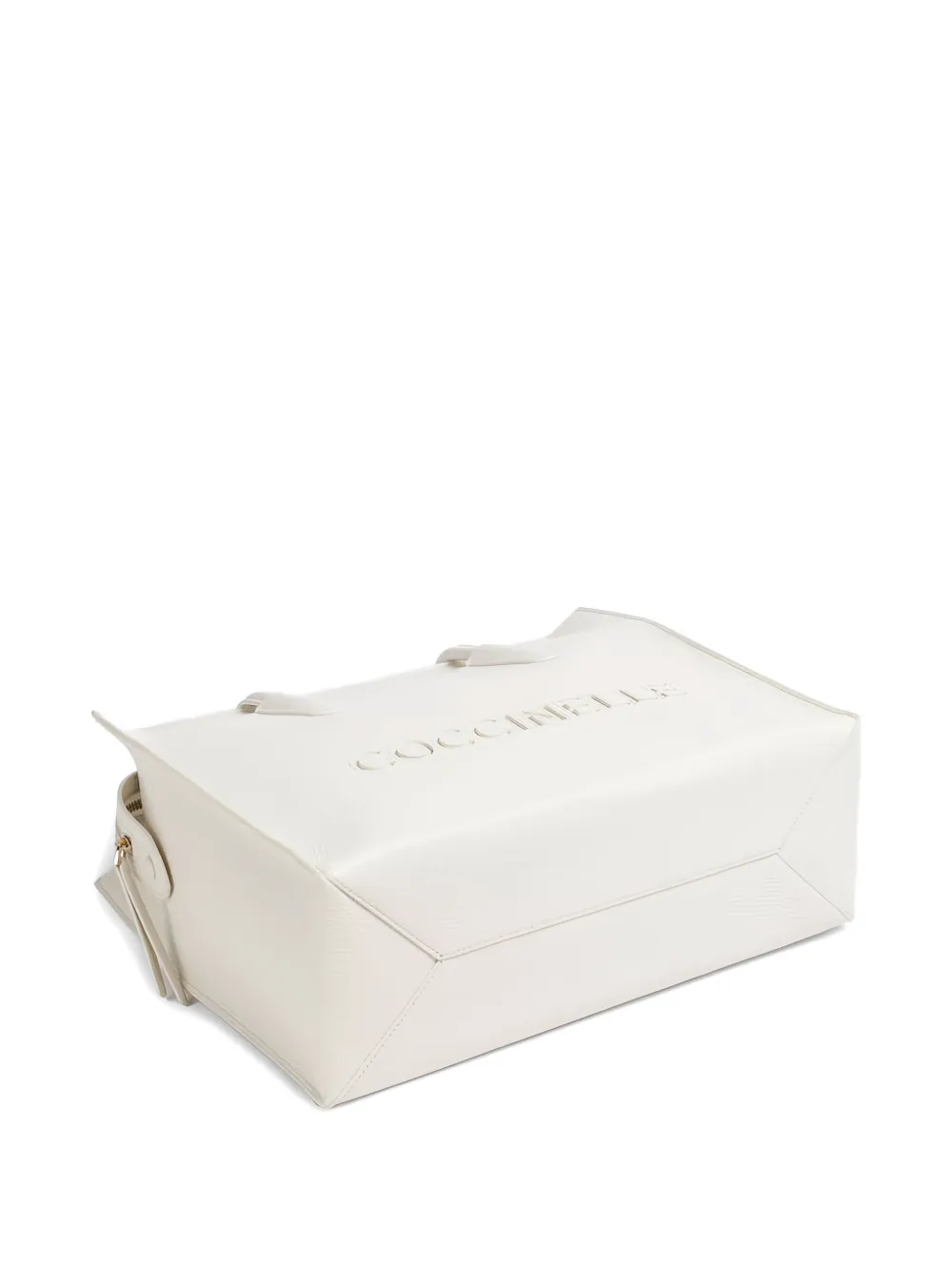 Coccinelle Rectangular Shape Shoulder Bag In White
