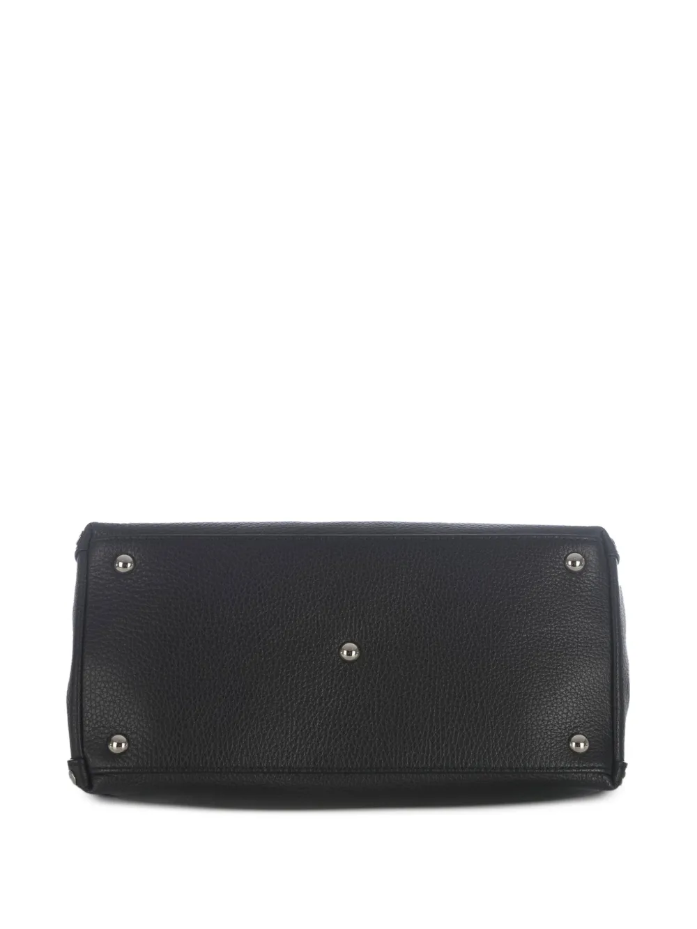 Zanellato Leren shopper met studs Zwart