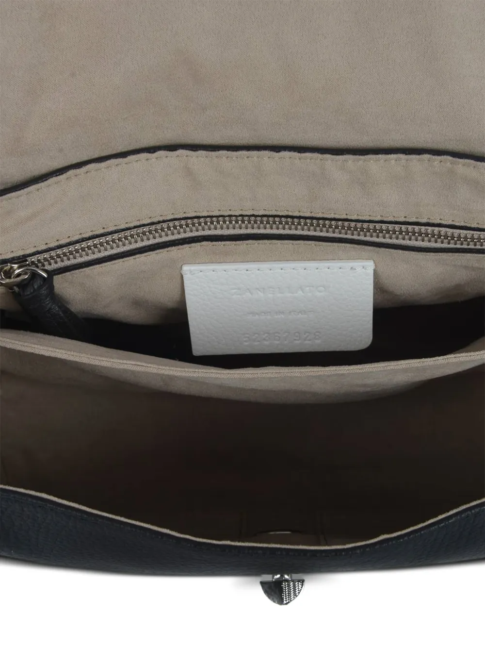 Zanellato Leren shopper met studs Zwart