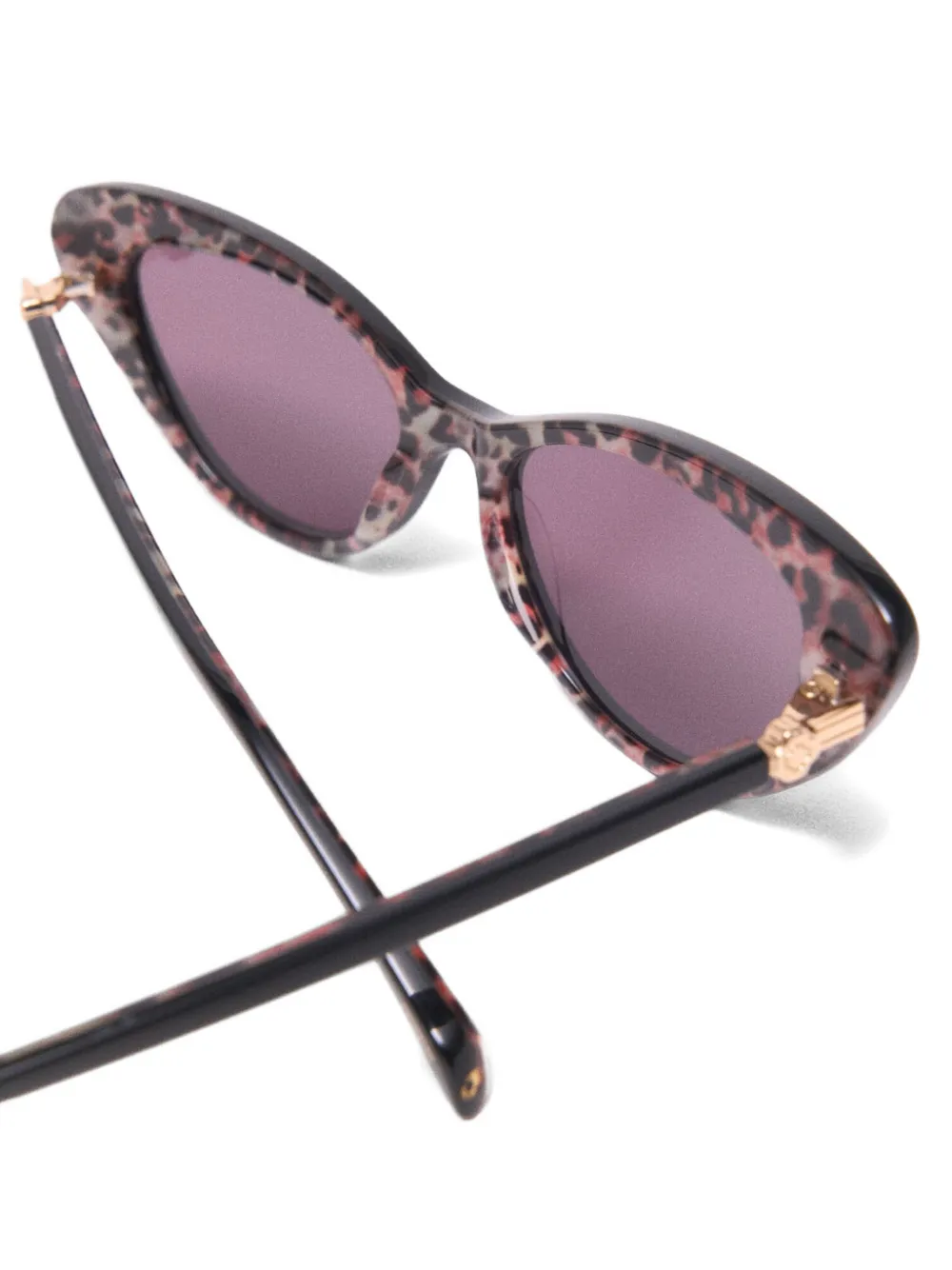  Maje Animal-print Cat-eye Sunglasses - Black 