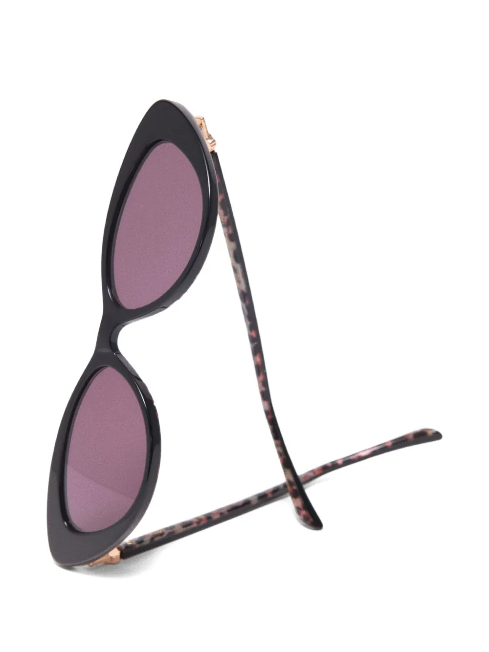  Maje Animal-print Cat-eye Sunglasses - Black 