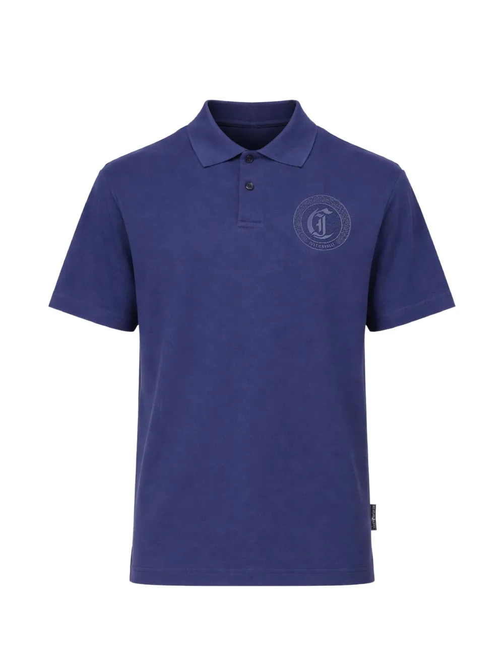 Just Cavalli JC Monogram embroidery polo shirt - Blu