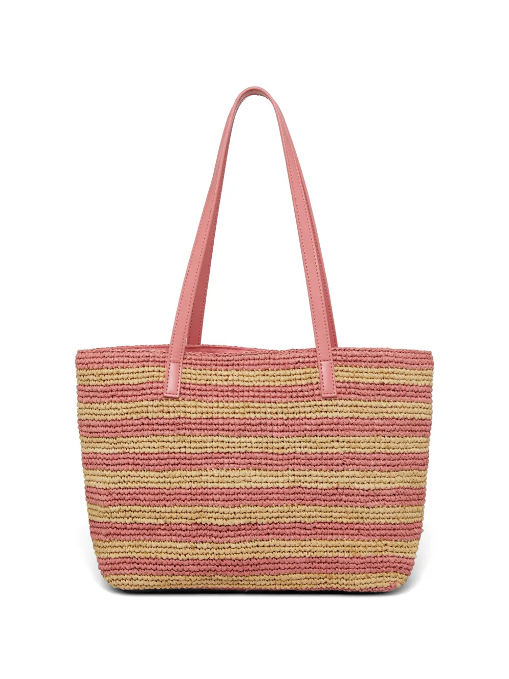 City Striped Cherry Raffia Shoulder Bag