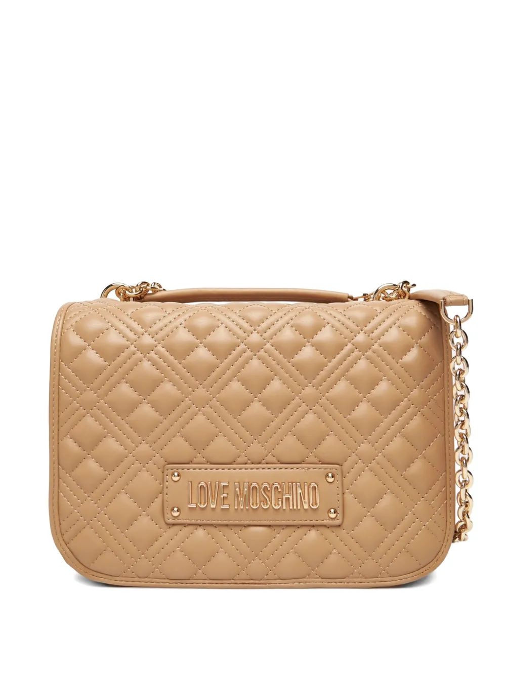 Love Moschino quilted chain crossbody bag - Toni neutri