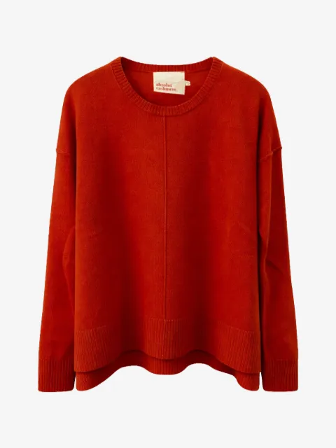 absolut cashmere striktrøje med lange ærmer
