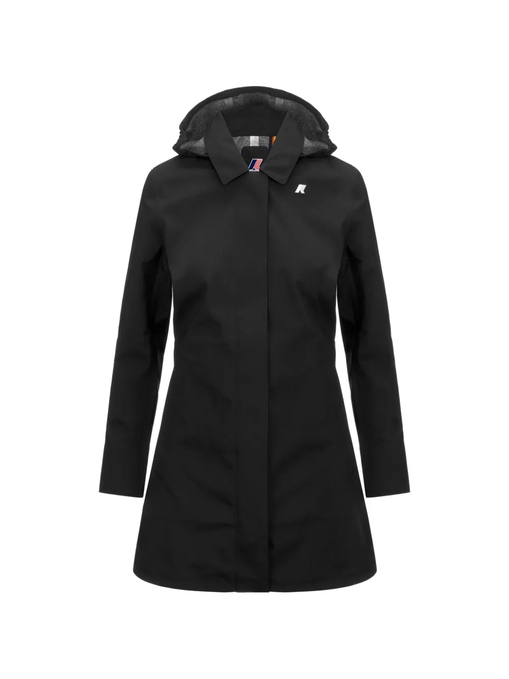 K-Way matchy bonded coat - Nero