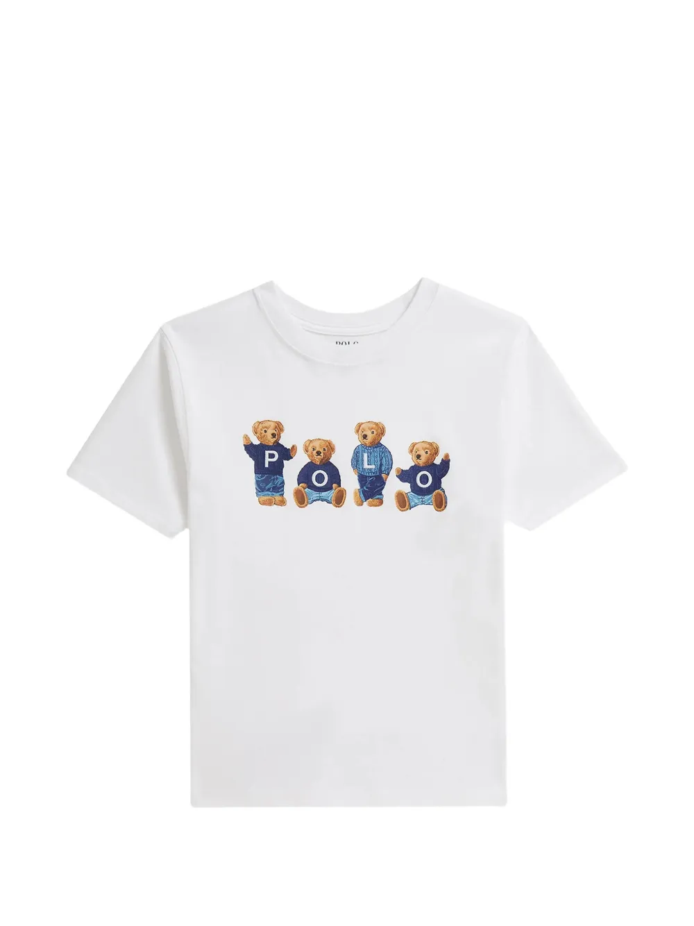 POLO RALPH LAUREN KIDS knit graphic T-shirt - Bianco