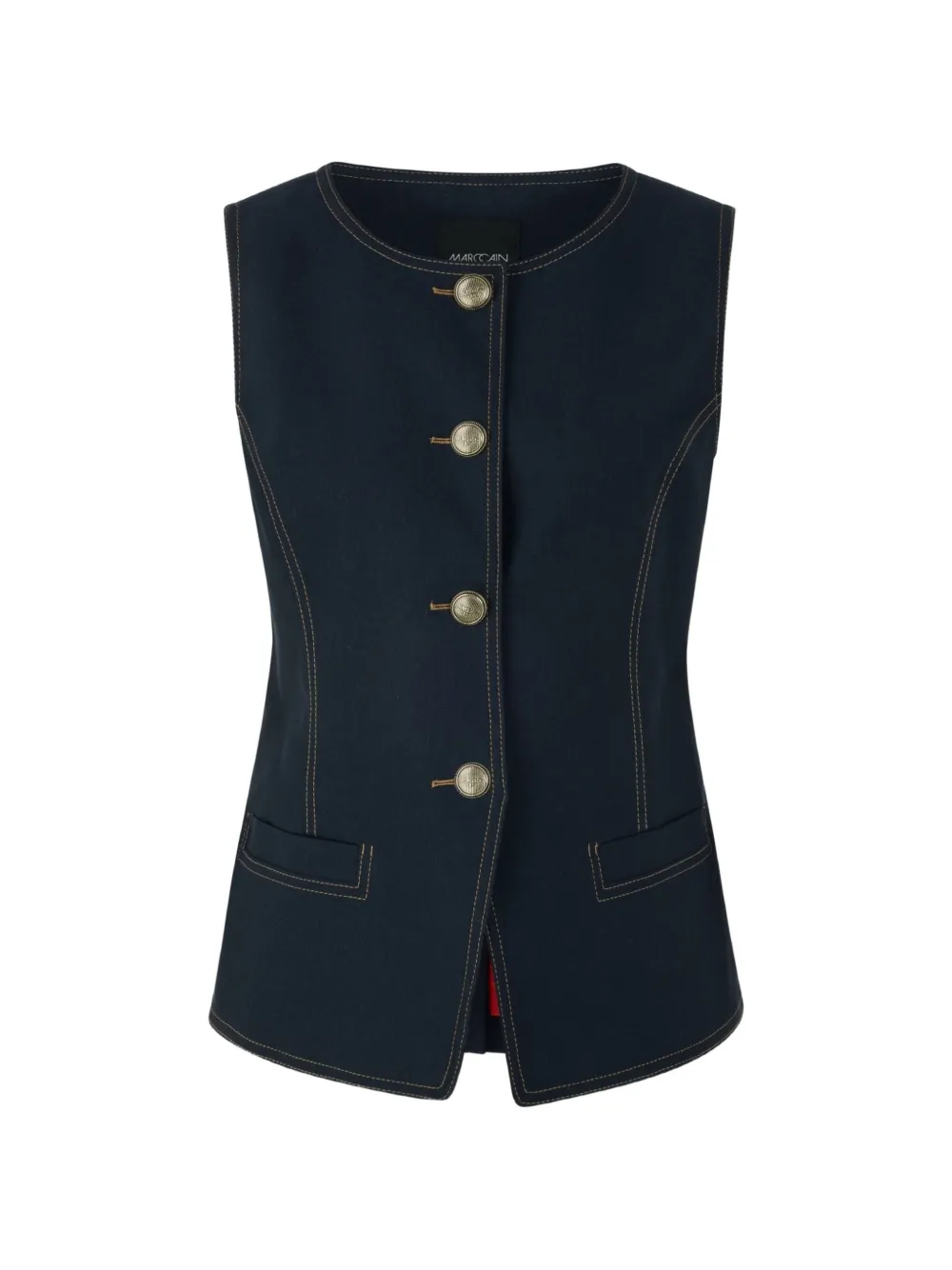 MARCCAIN button seam waistcoat - Blau