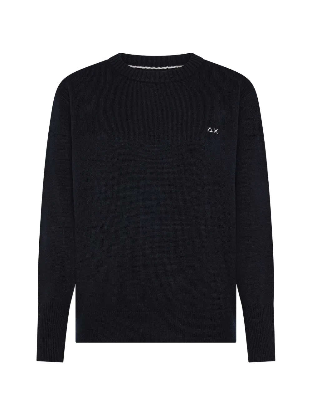 Sun 68 Logo Crew Neck Sweater In Blue