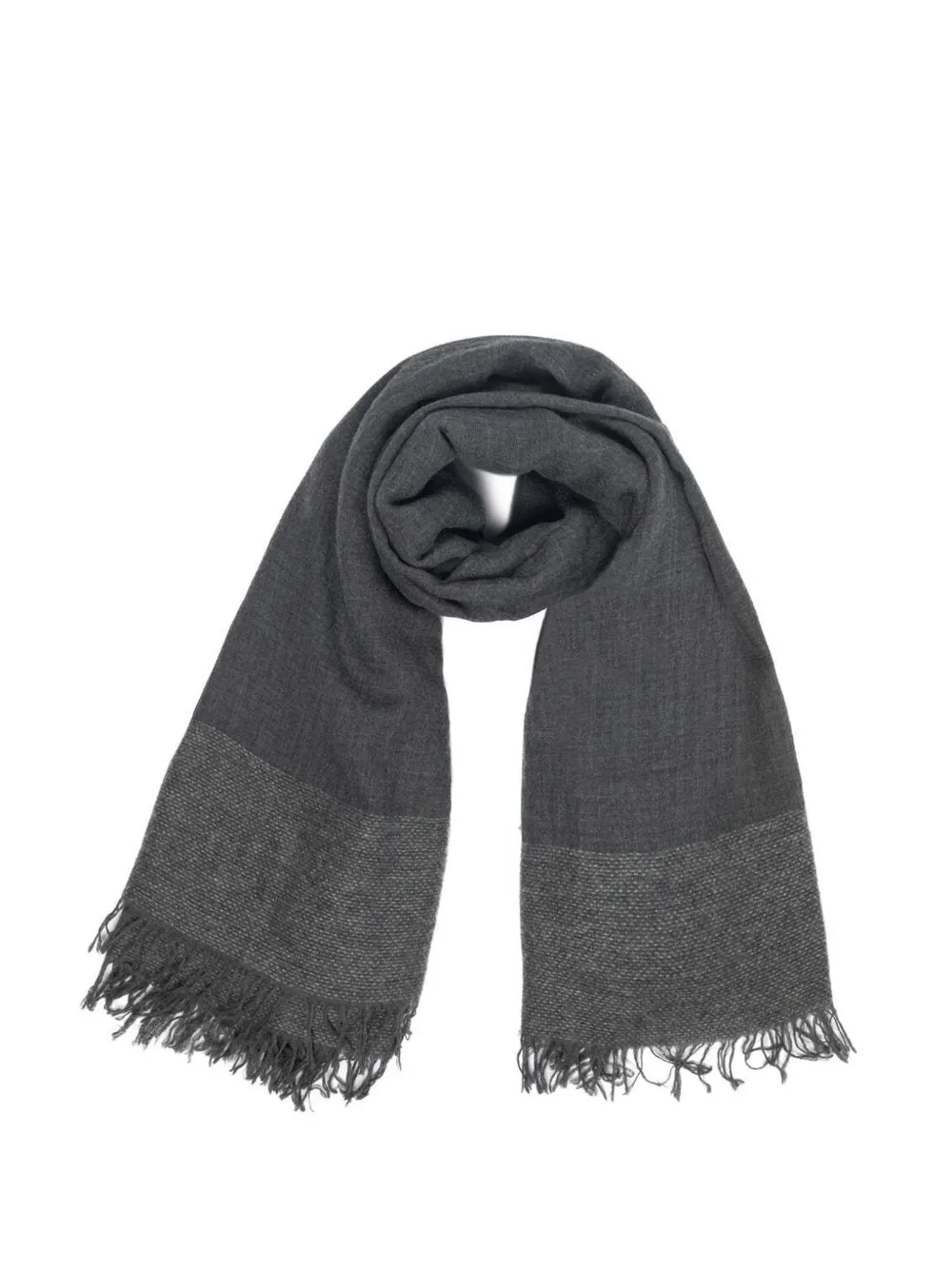 Faliero Sarti fringed scarf - Grigio