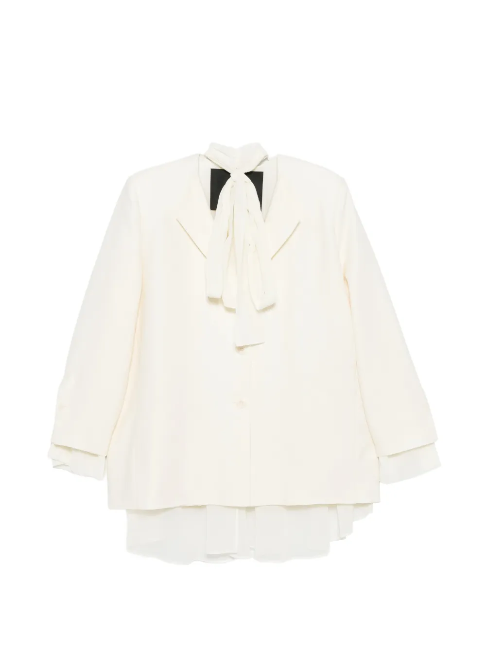 Eleh layered blazer - Neutrals