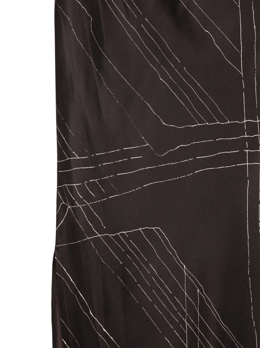 Alysi Maxi-jurk met asymmetrische hals Zwart