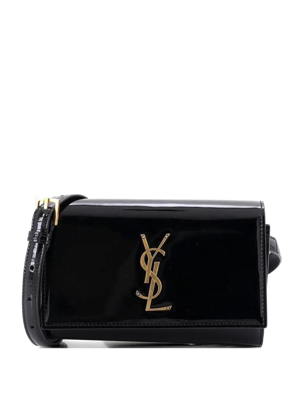 Saint Laurent Pre-Owned Classic Monogram Kate Patent belt bag - Nero