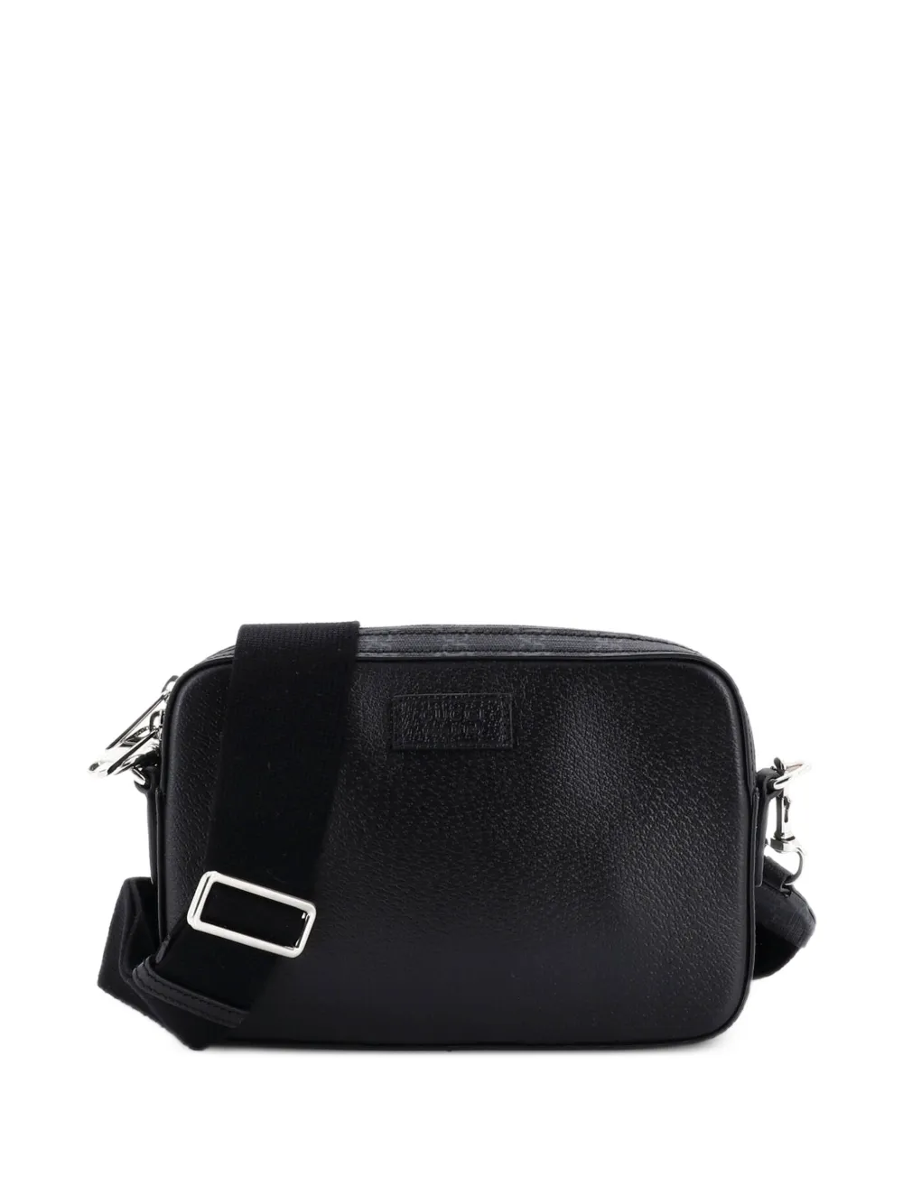 Gucci Pre-Owned Camera Bag Leather and GG Coated Canvas Small crossbody bag - Nero