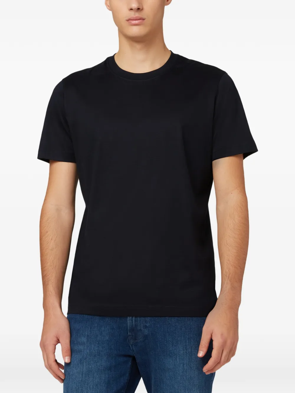 Boggi Milano Katoenen T-shirt Blauw
