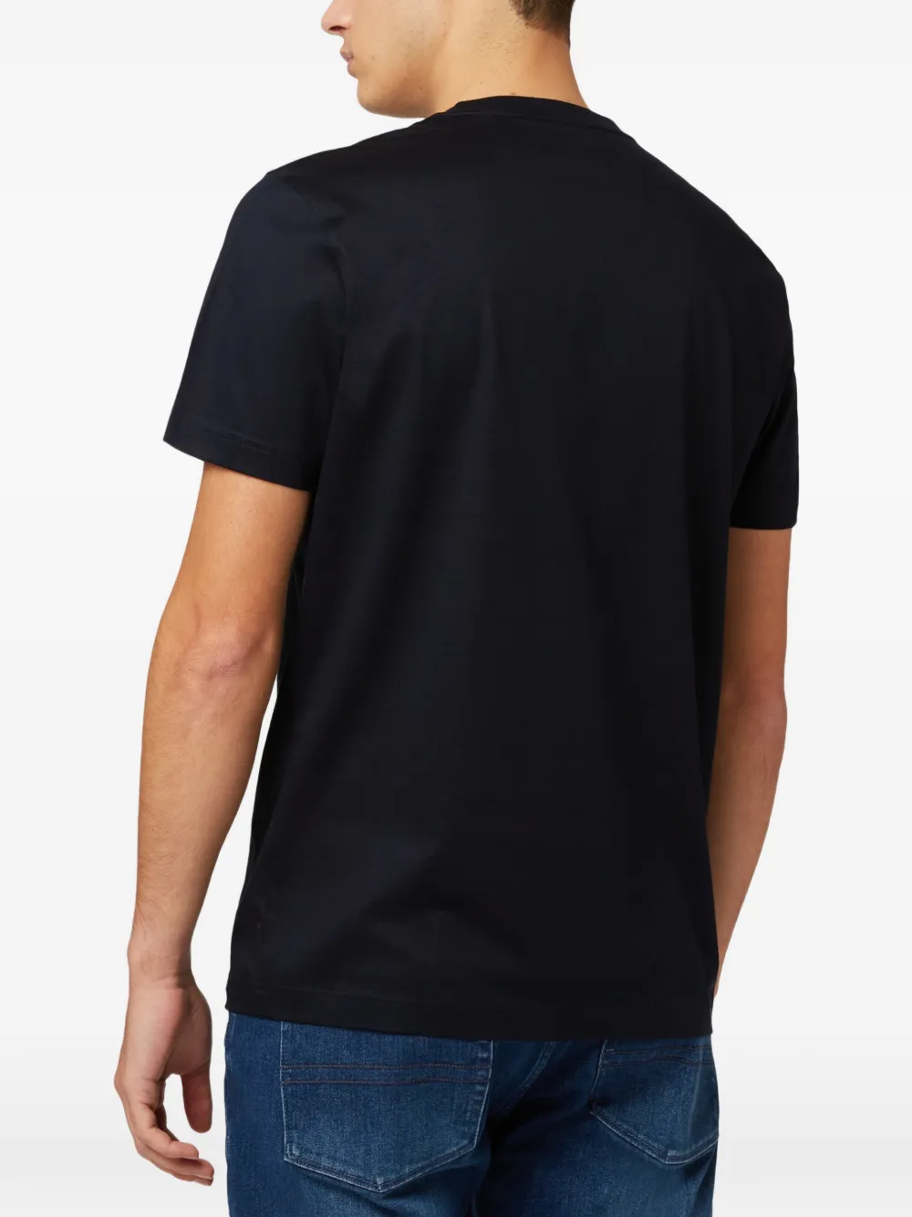 Boggi Milano Katoenen T-shirt Blauw