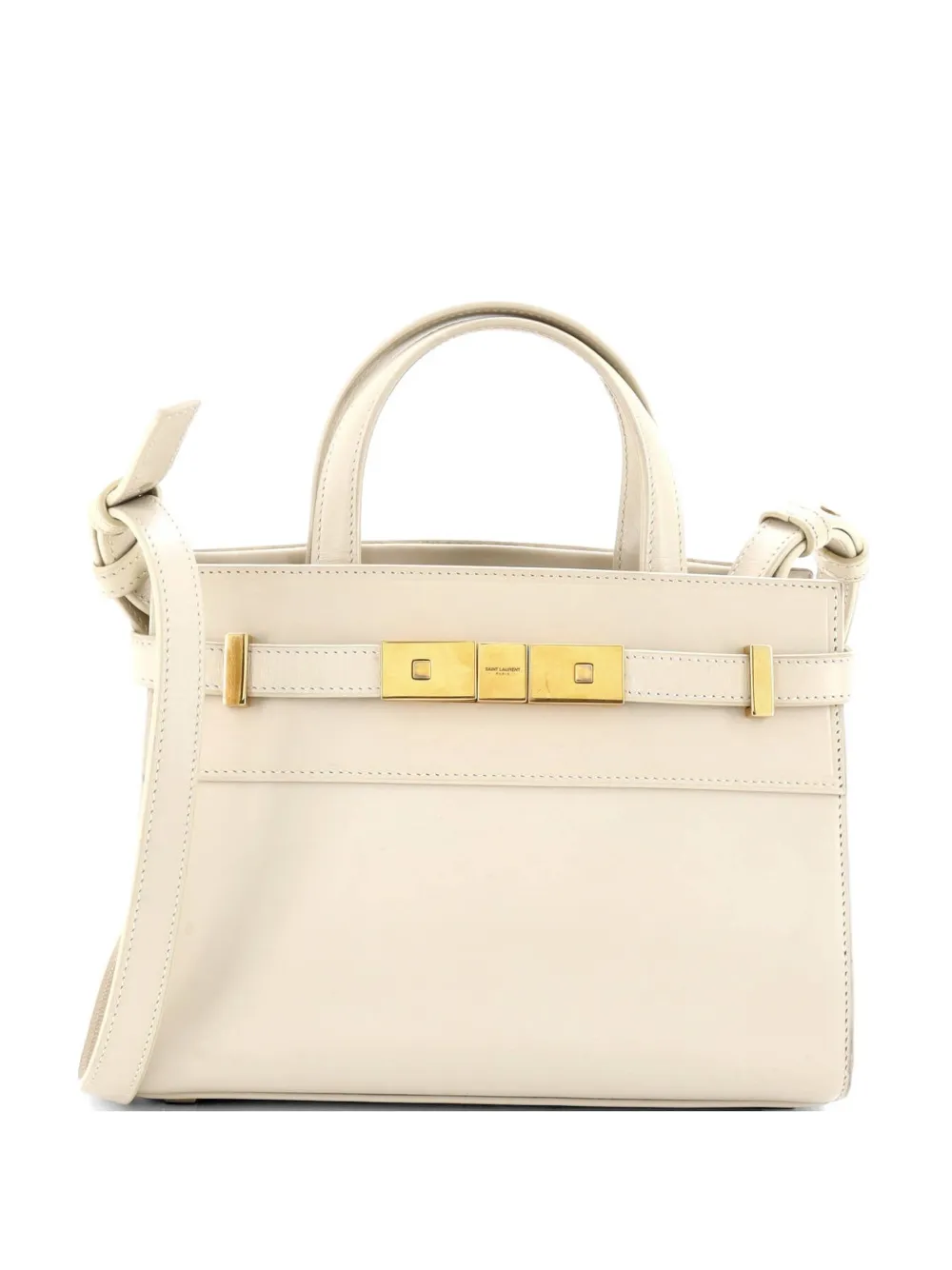 Saint Laurent Pre-Owned Manhattan Handbag Leather Nano shoulder bag - Weiß