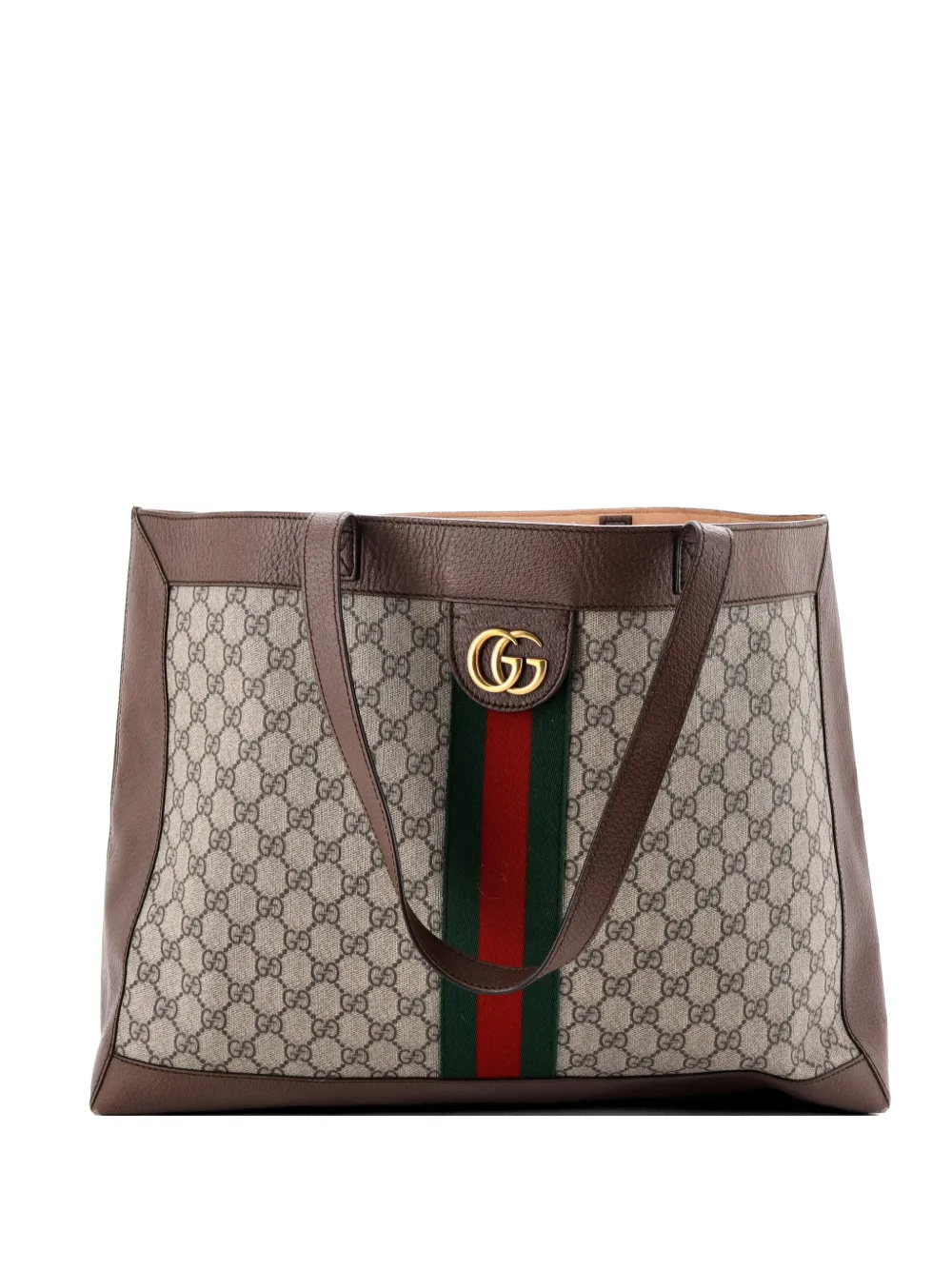 Gucci Pre-Owned Ophidia Soft Open GG Coated Canvas East West tote bag - Marrone