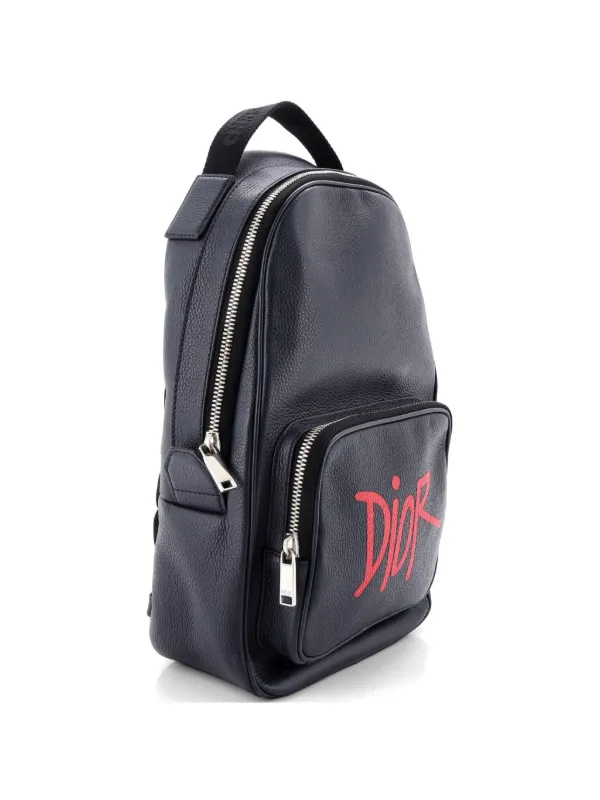 Christian Dior Pre-Owned ジップアラウンド スリング ロゴプリント