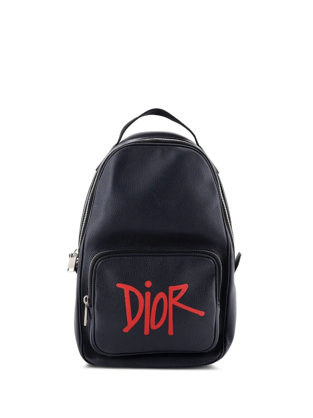 Christian Dior Pre-Owned Zip Around Sling Logo Printed Leather backpack - Blu