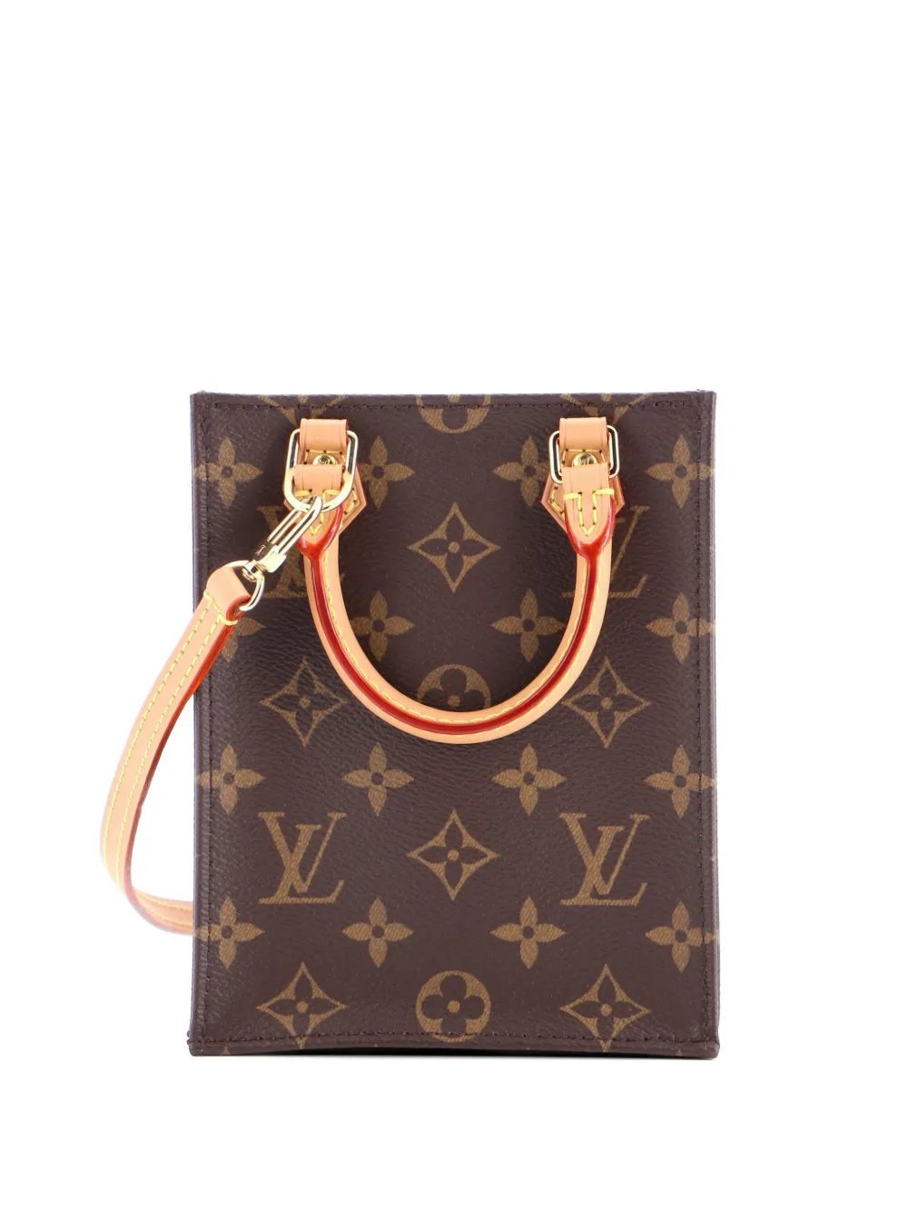 Louis Vuitton Pre-Owned Petit Sac Plat Bag Monogram Canvas crossbody bag - Marrone