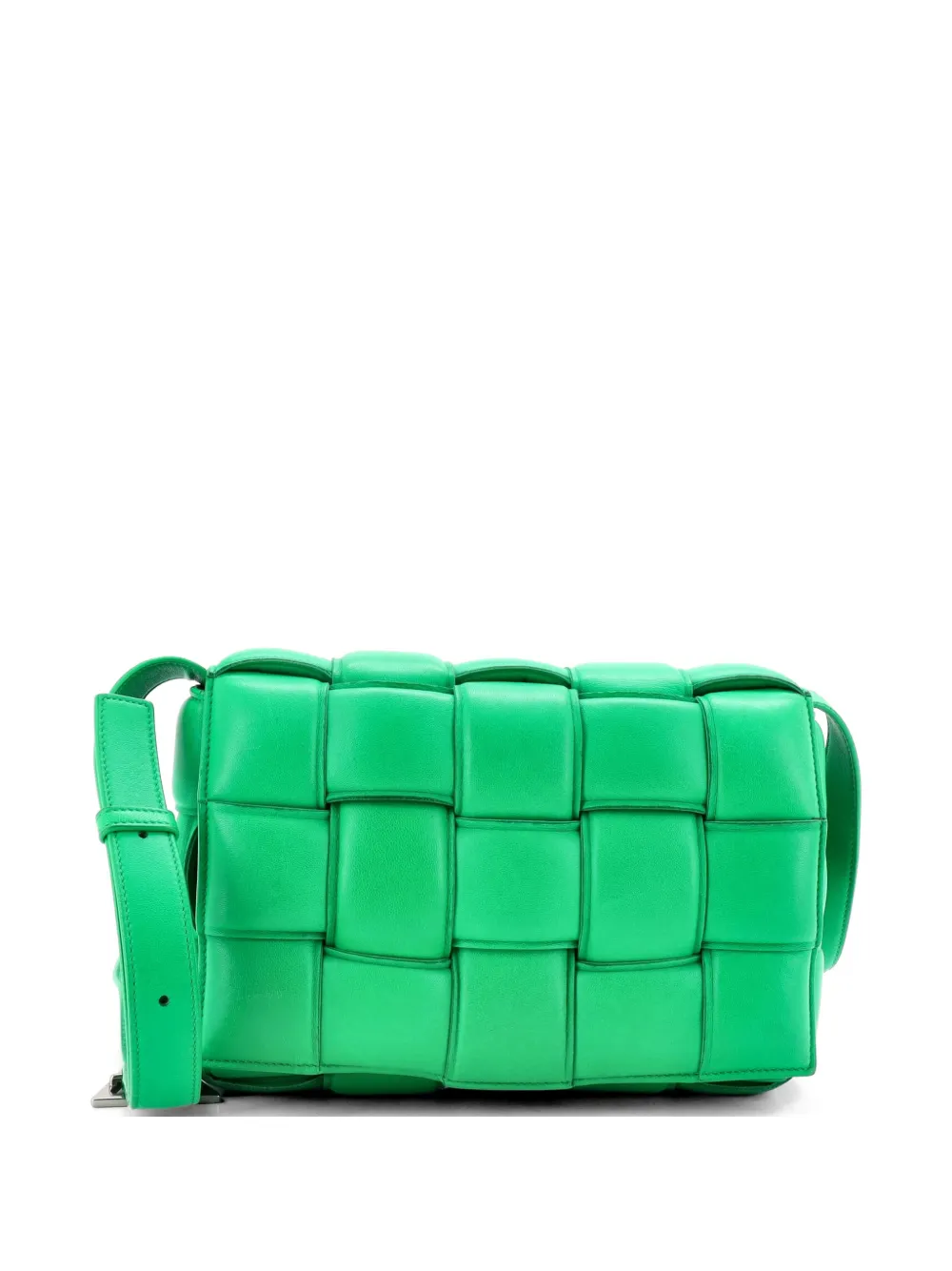 Bottega Veneta Pre-Owned Cassette Padded Maxi Intrecciato Leather crossbody bag - Verde