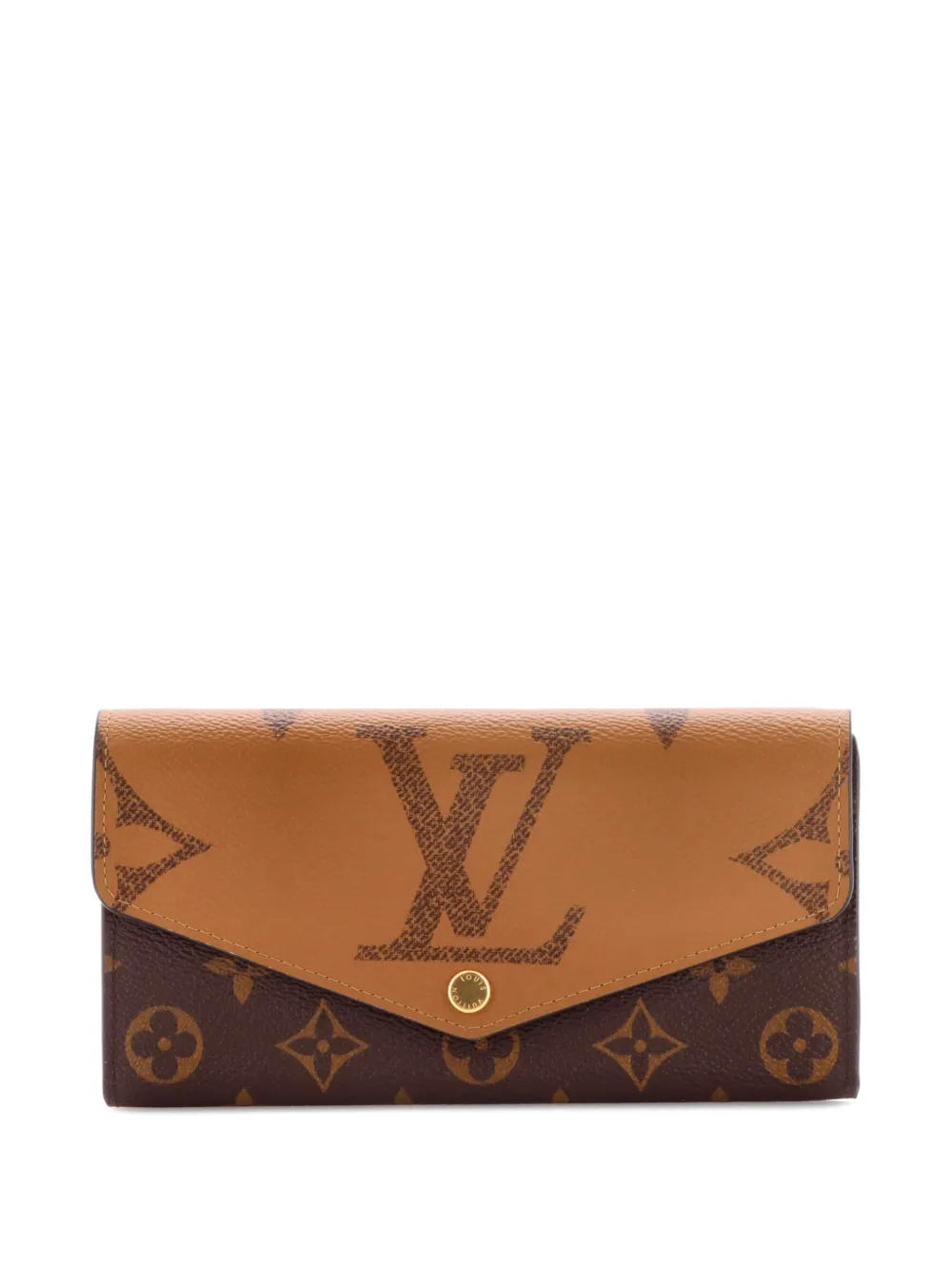 Louis Vuitton Pre-Owned Sarah Wallet NM Reverse Monogram Giant and Monogram Canvas small wallets - Marrone