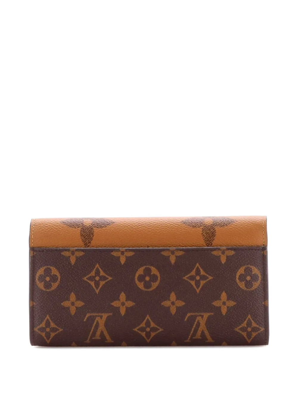  Louis Vuitton Pre-owned Sarah Wallet Nm Reverse Monogram Giant And Monogram Canvas Small Wallets - Brown 