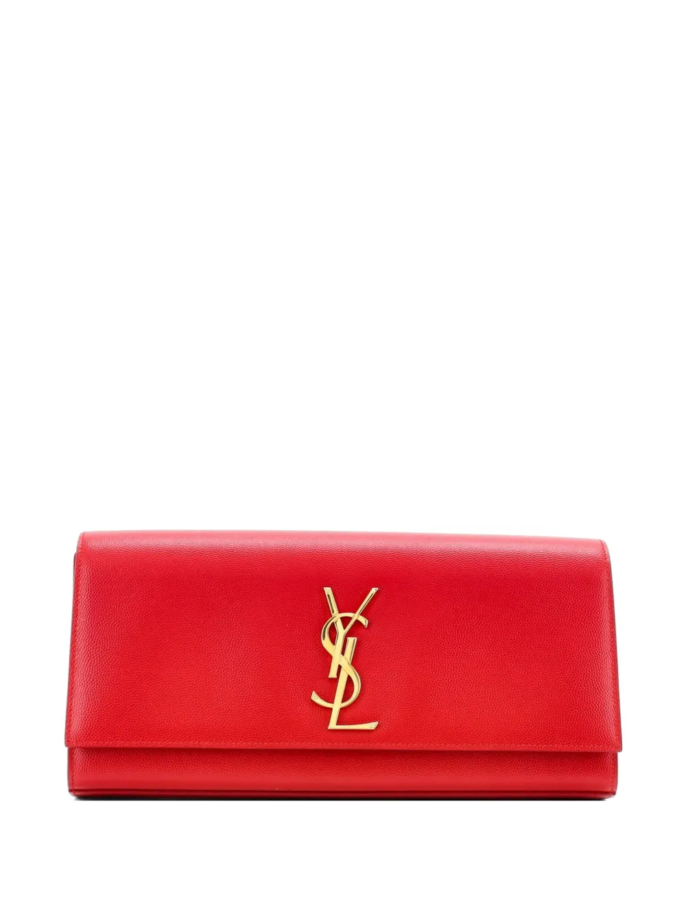 Saint Laurent Pre-Owned Classic Monogram Leather Long clutch bag - Rosso