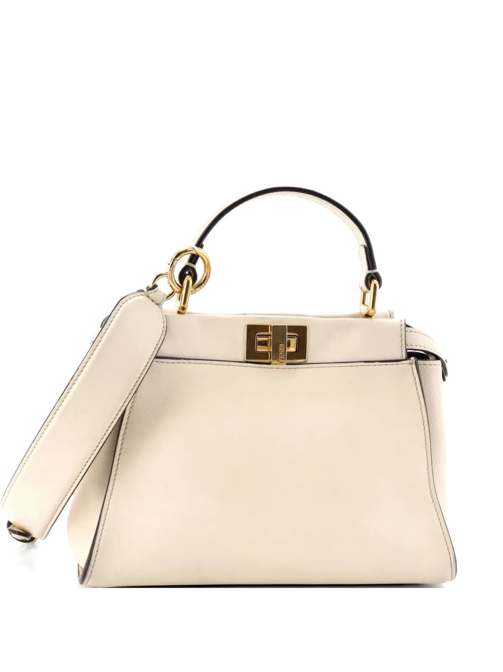 Fendi Pre-Owned Peekaboo Iconic Bag Leather Mini satchel - Toni neutri