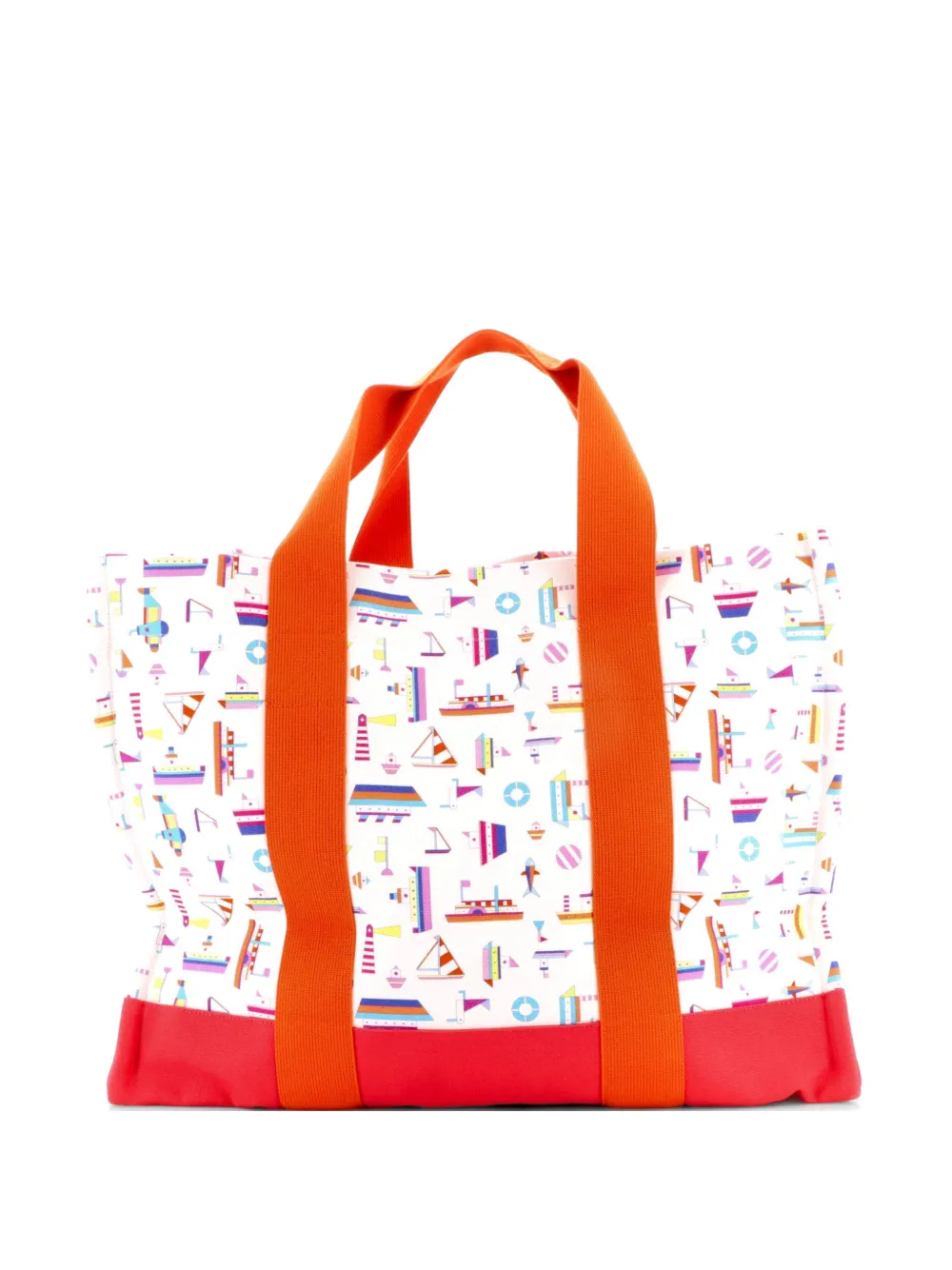 Hermès Pre-Owned Petit Chartier Nappy Bag Printed Toile Large tote bag - Rosa