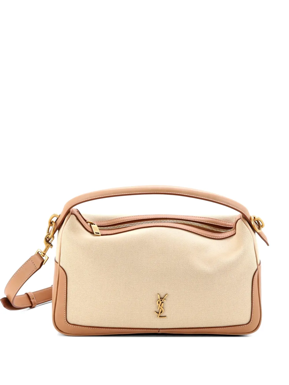 Saint Laurent Pre-Owned Supple Camera Top Handle Bag Canvas and Leather satchel - Neutrals