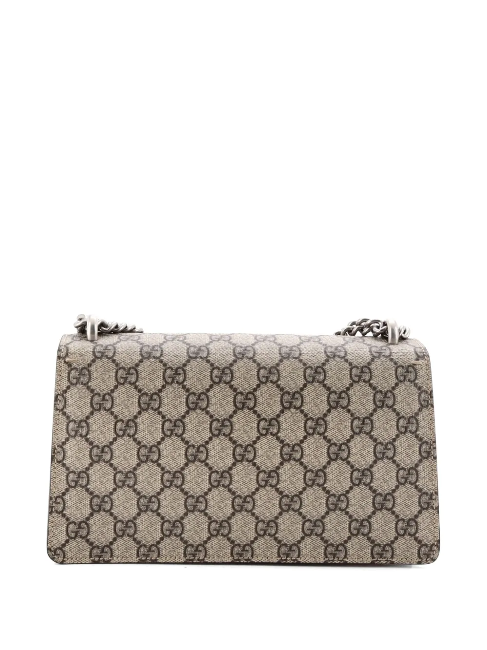  Gucci Pre-owned Dionysus Bag Gg Coated Canvas With Crystal Embellished Metal Small Shoulder Bag - Brown 