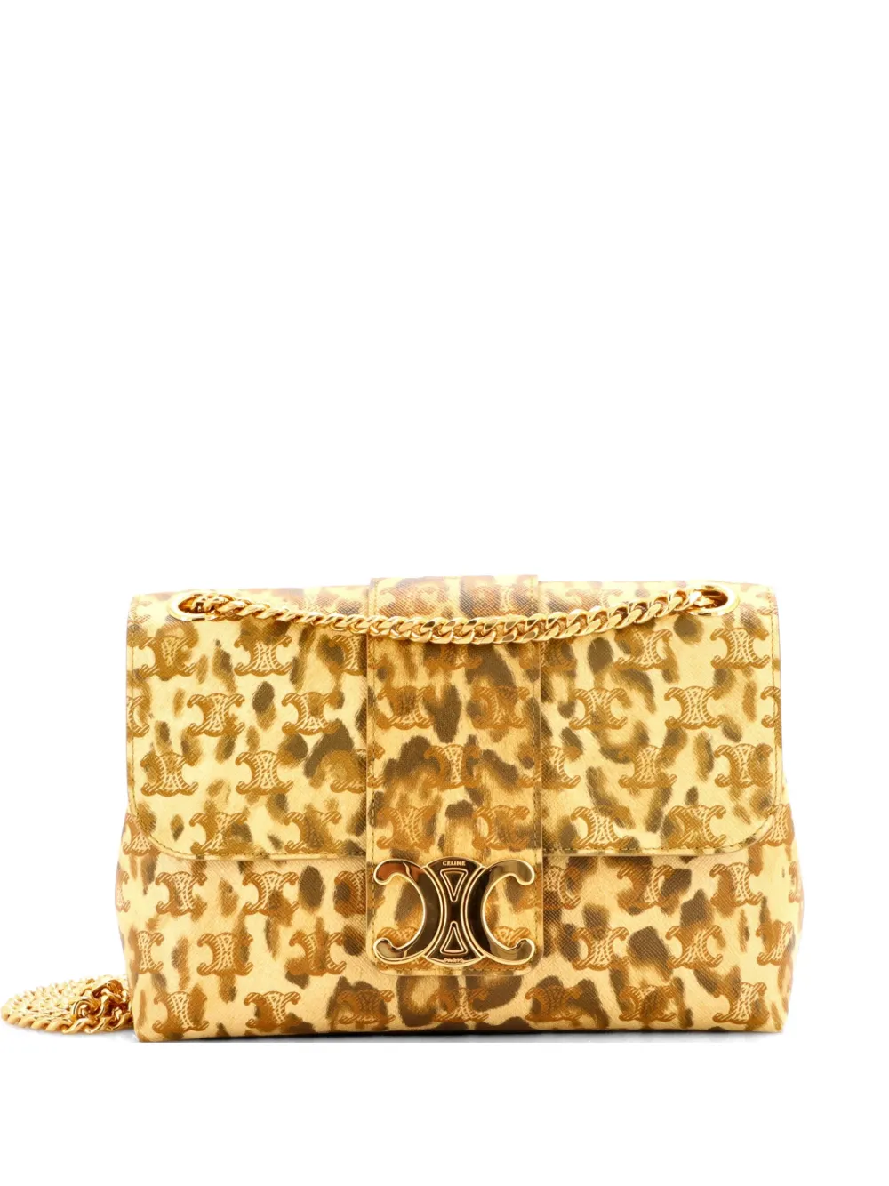 Celine Pre-Owned Victoire Flap Printed Triomphe Coated Canvas Medium shoulder bag - Toni neutri