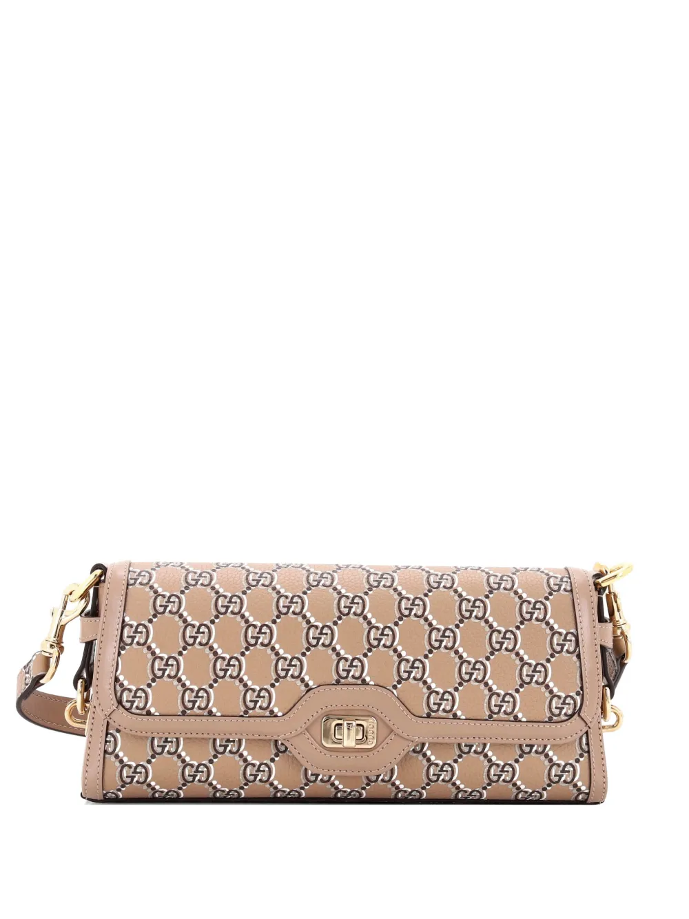 Gucci Pre-Owned Luce Optical GG Printed Leather Small shoulder bag - Marrone