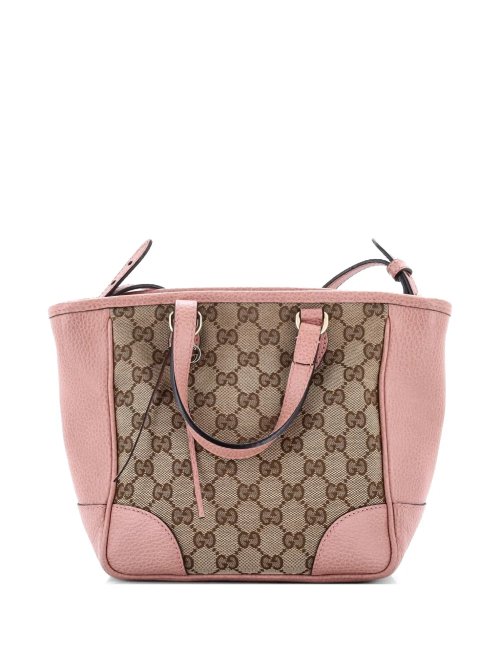 Gucci Pre-Owned Bree Convertible Tote GG Canvas with Leather Small crossbody bag - Marrone