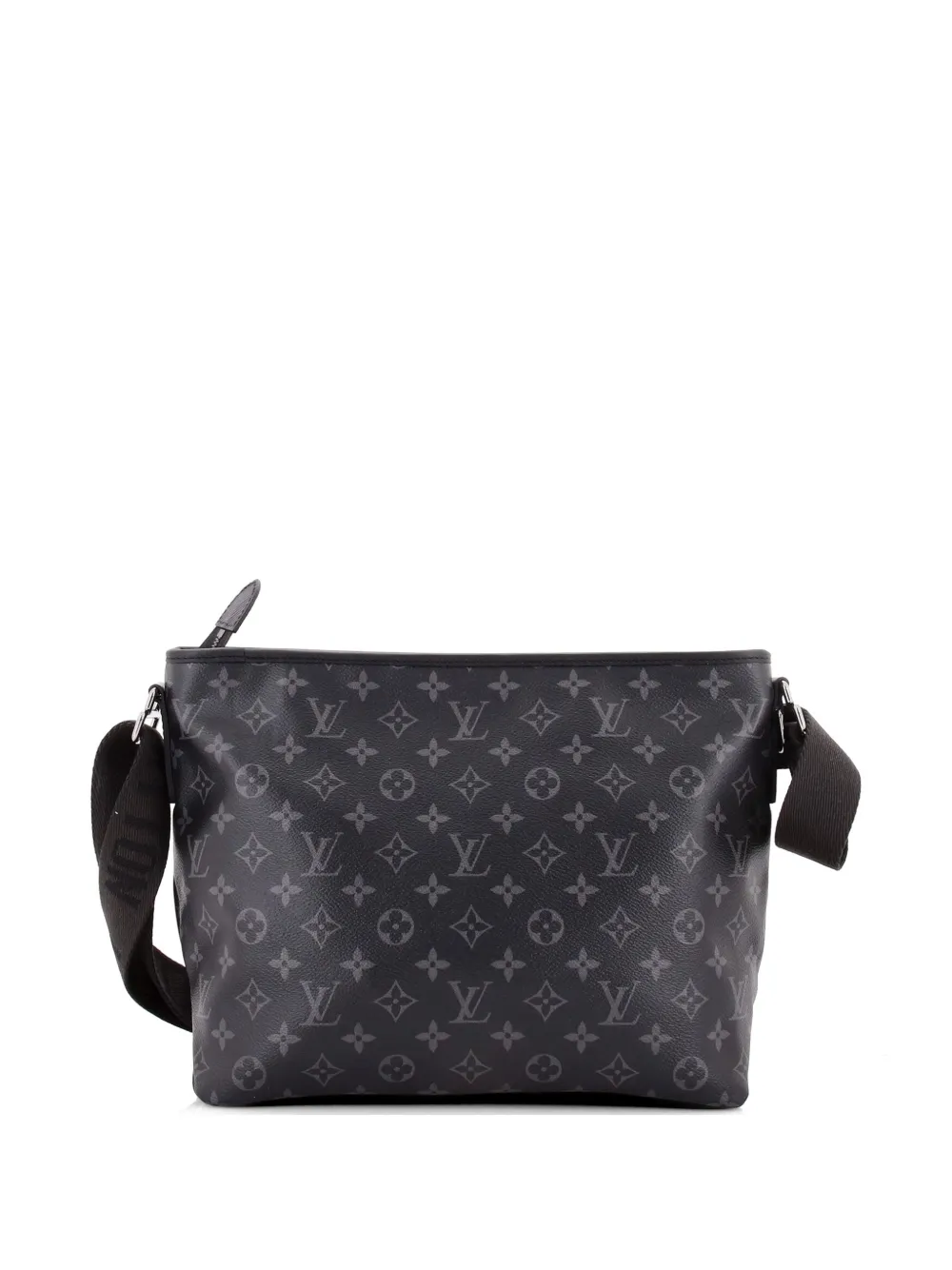  Louis Vuitton Pre-owned Besace Zippee Messenger Bag Monogram Eclipse Canvas Mm Crossbody Bag - Black 