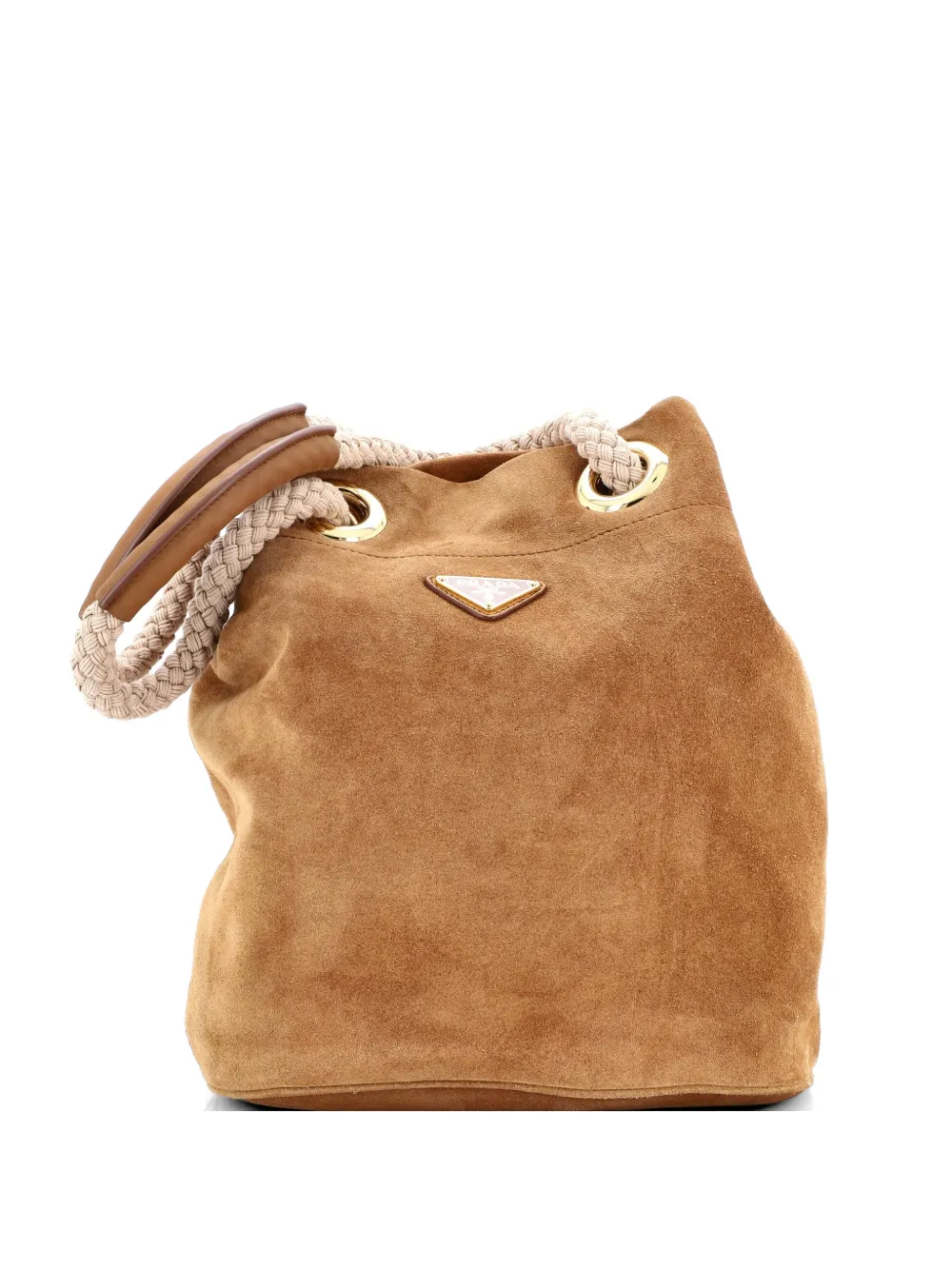 Prada Pre-Owned Mariner Suede Medium bucket bag - Marrone