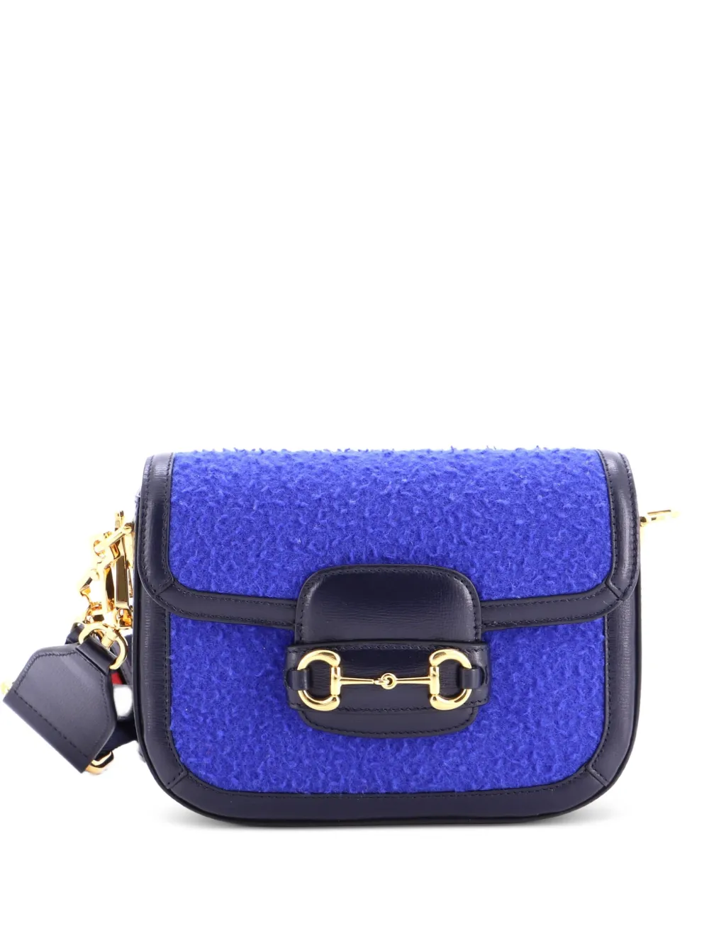 Gucci Pre-Owned Horsebit 1955 Shoulder Bag Leather Mini crossbody bag - Blu