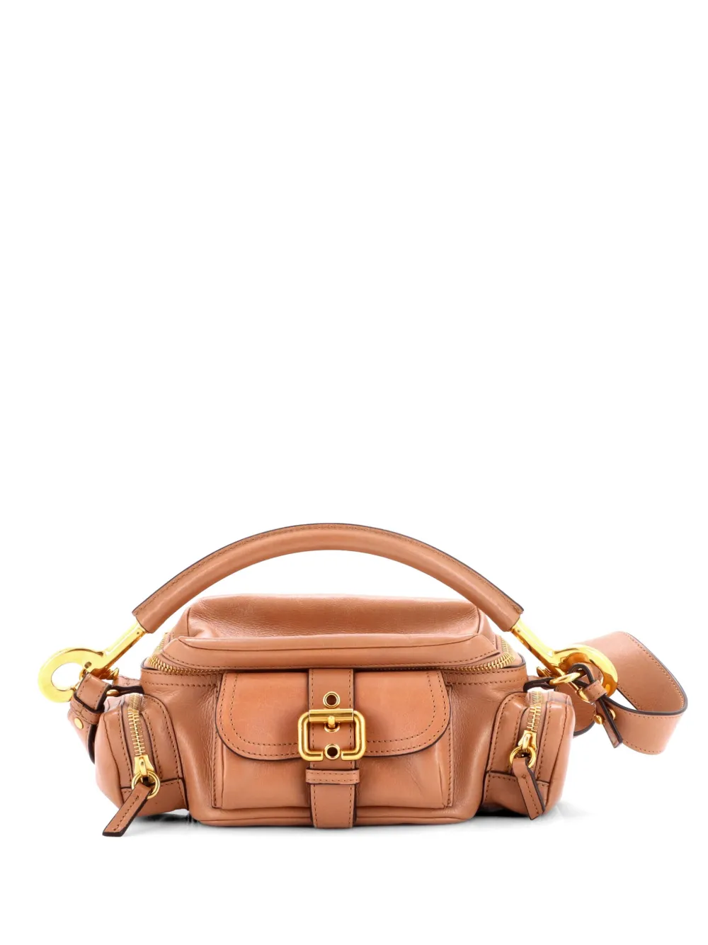 Chloé Pre-Owned Buckle Zip Camera Bag Leather Small crossbody bag - Toni neutri