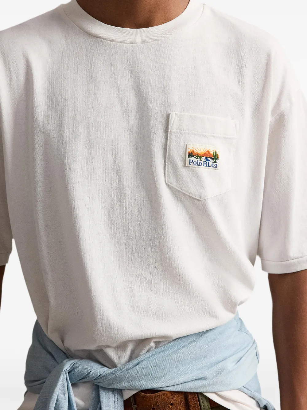 Polo Ralph Lauren Ruimvallend jersey T-shirt met grafische print Wit