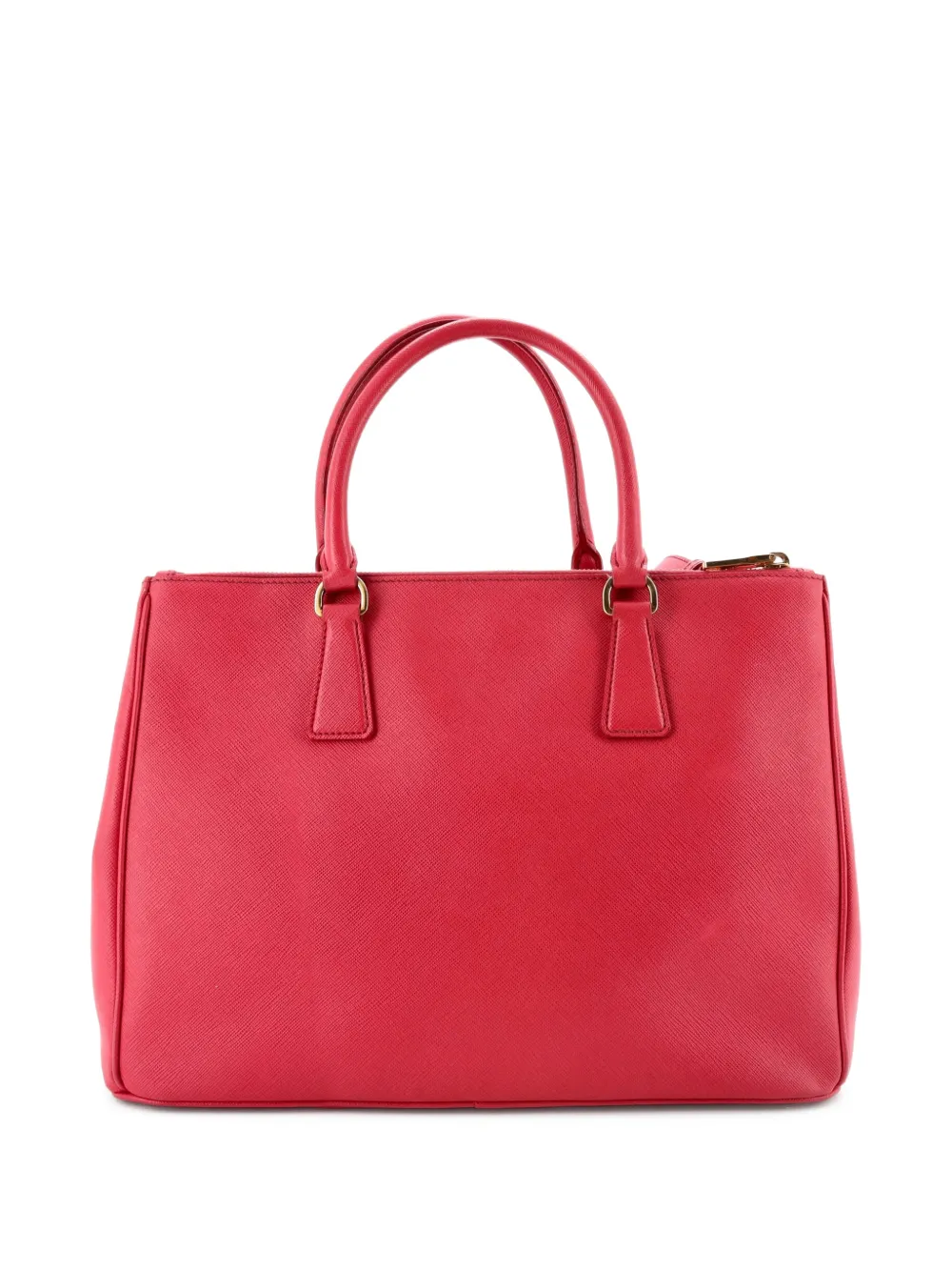 Double Zip Lux Saffiano Leather Medium Tote Bag