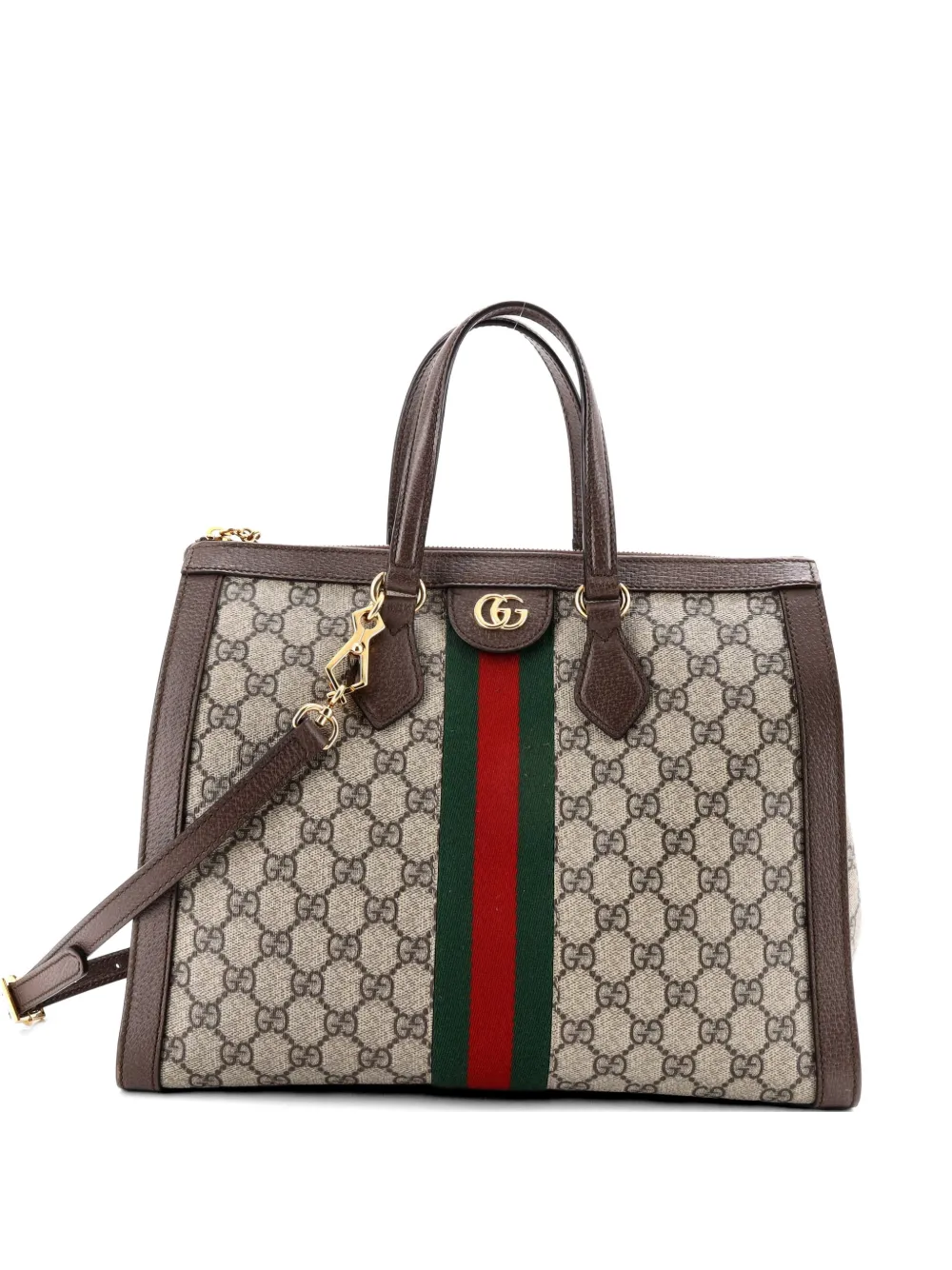 Gucci Pre-Owned Ophidia Top Handle GG Coated Canvas Medium tote bag - Marrone