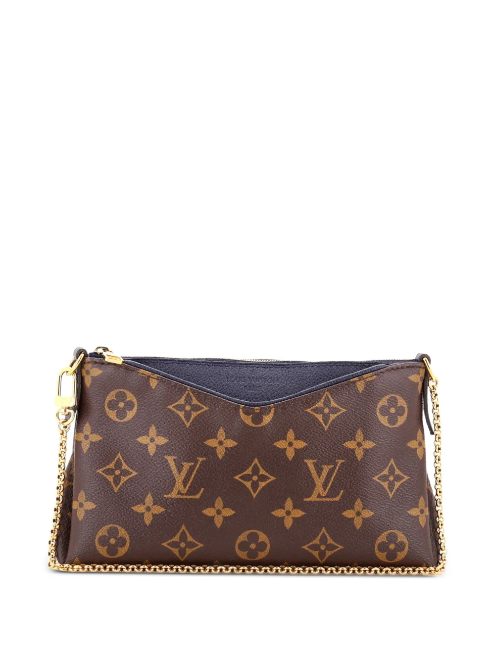 Louis Vuitton Pre-Owned Pallas Monogram Canvas with Leather clutch bag - Brown
