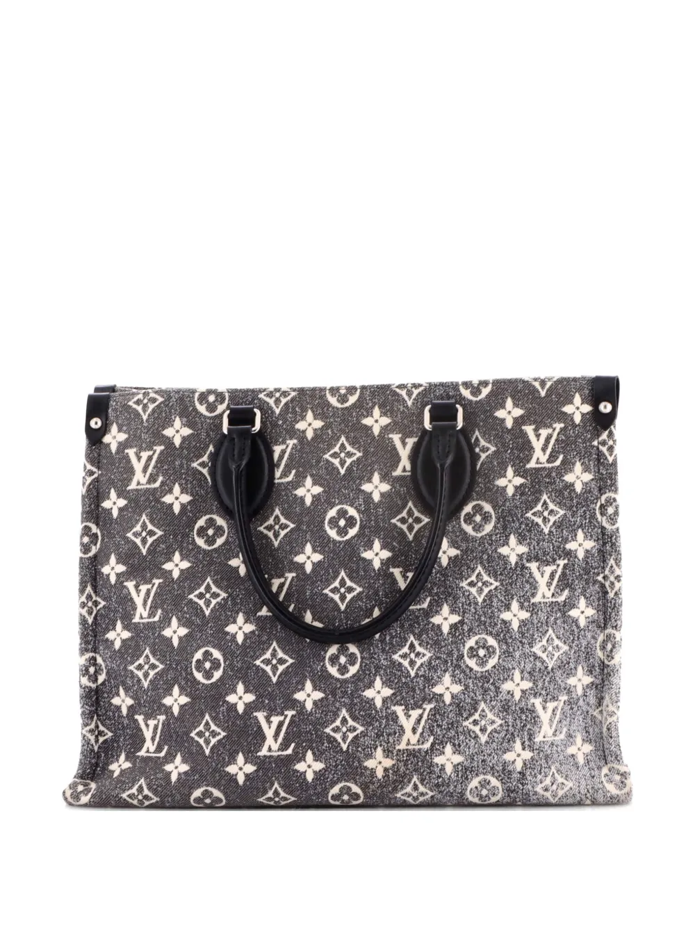 Louis Vuitton Pre-Owned OnTheGo Tote Monogram Jacquard Denim MM shoulder bag - Nero