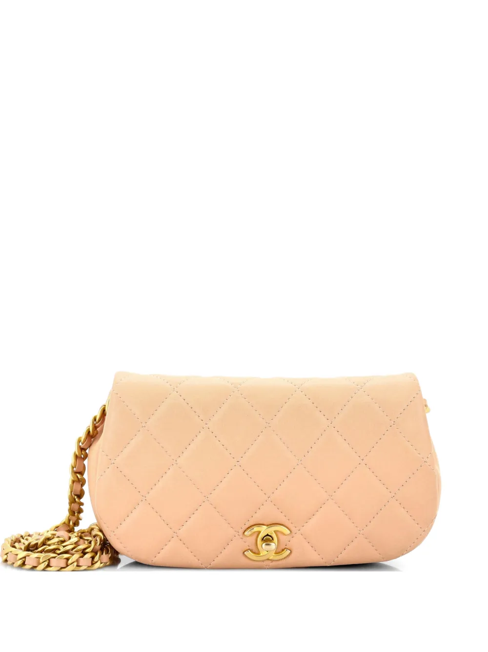 CHANEL Pre-Owned Coco Mail Clutch with Chain Quilted Calfskin crossbody bag - Toni neutri