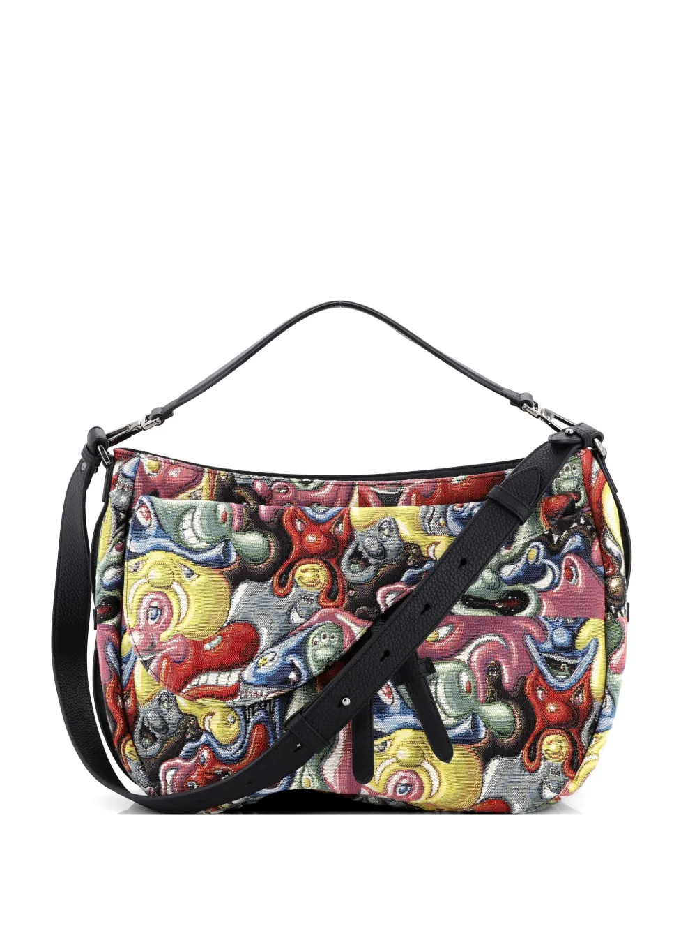 Christian Dior Pre-Owned Kenny Scharf Saddle Soft Bag Jacquard Printed Canvas crossbody bag - Multicolour