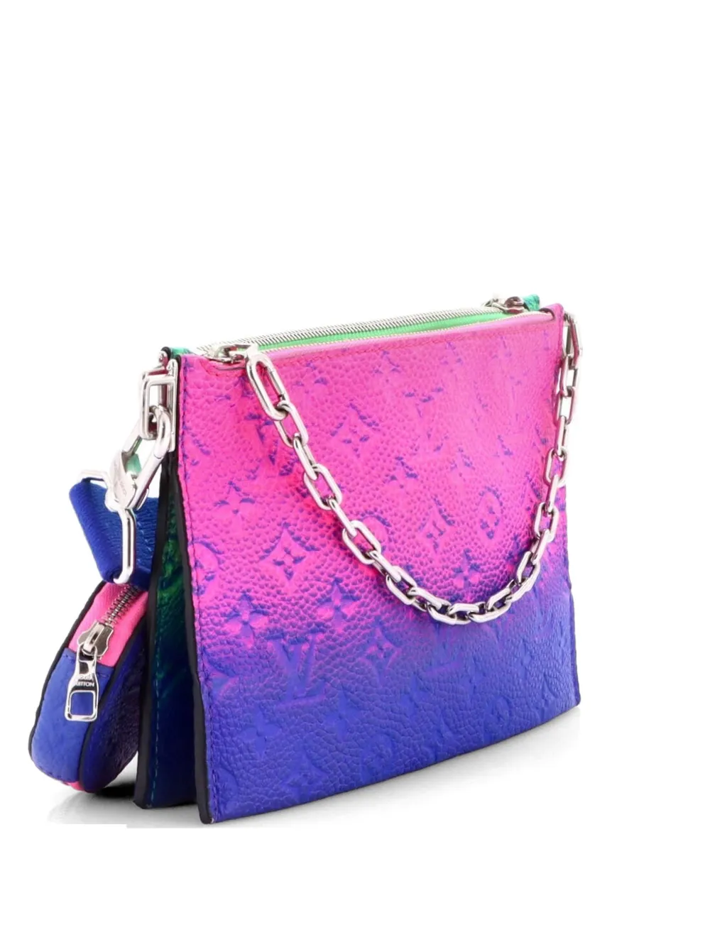Louis Vuitton Pre-Owned Trio Pouch Messenger Bag Limited Edition Illusion Monogram Taurillon Leather crossbody bag - Blu