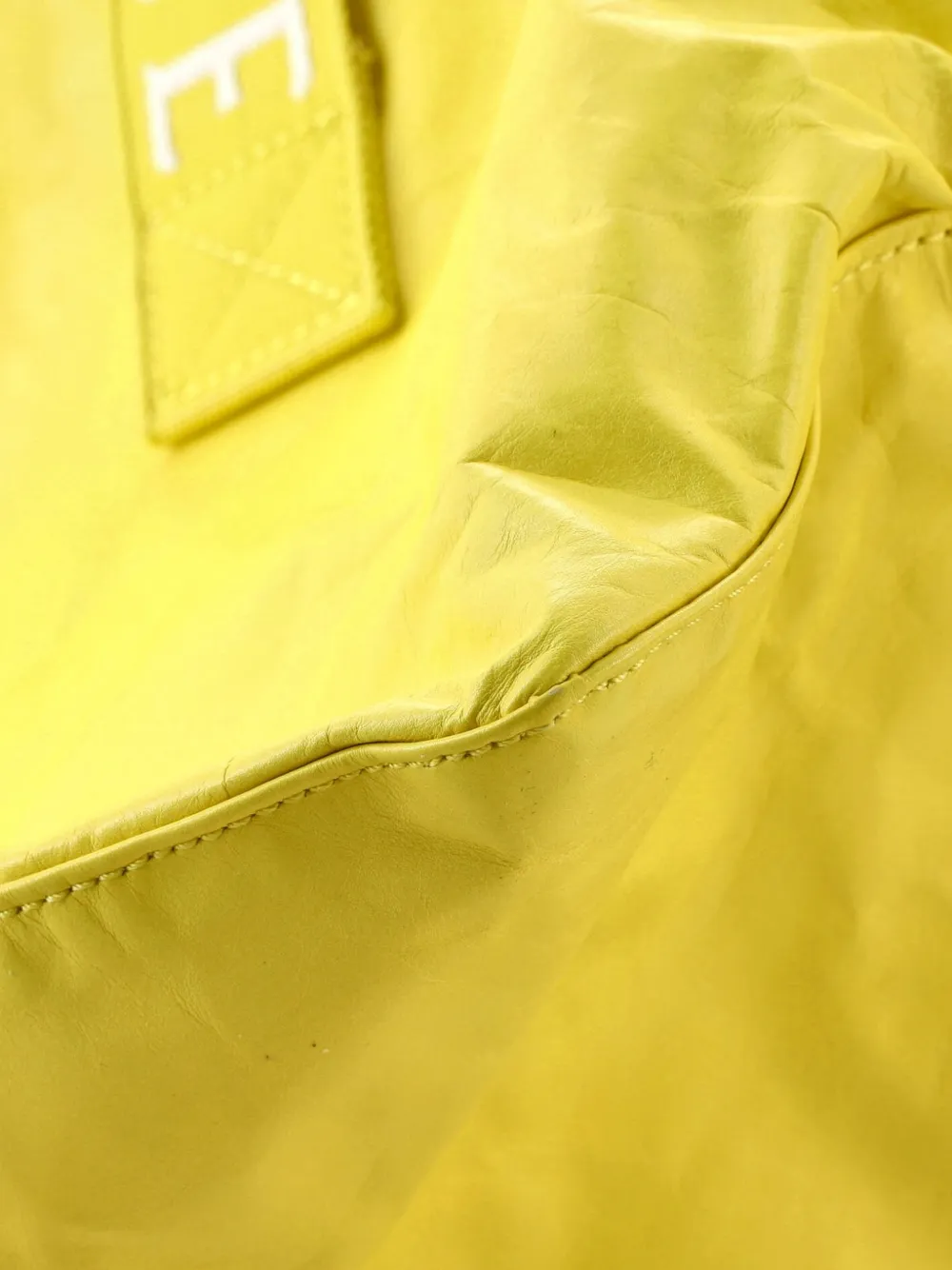 Fold Logo Strap Leather Large Tote Bag